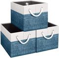 Fab totes Storage Bins 3-Pack, Foldable Storage Baskets by Fabtotes