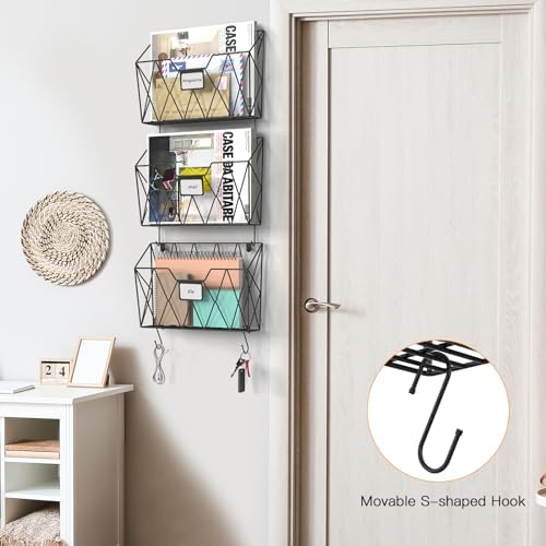 YBING Wall File Organizer Mesh Hanging Wall Files Holder 6 Pack - Image 6