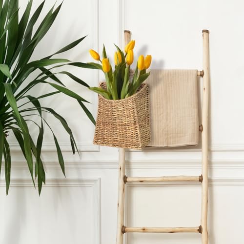 Woven Hanging Seagrass Baskets, Hanging Wall Wicker Basket, Handmade Organizer - Image 4