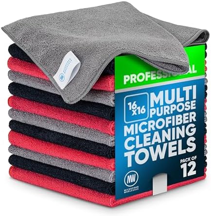 MW Pro Microfiber Cleaning Cloth | Black by MicrofiberWholesale