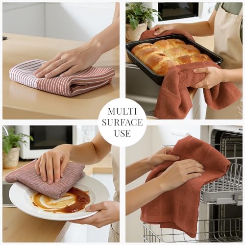 Homaxy 3 Pack Cotton Terry Premium Kitchen Towels, 18 x 28 in - Image 4