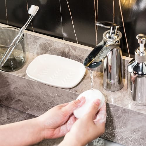Miamolo Soap Dish for Shower, Soap Holder Raised Design, No More Mushy Soap - Image 2