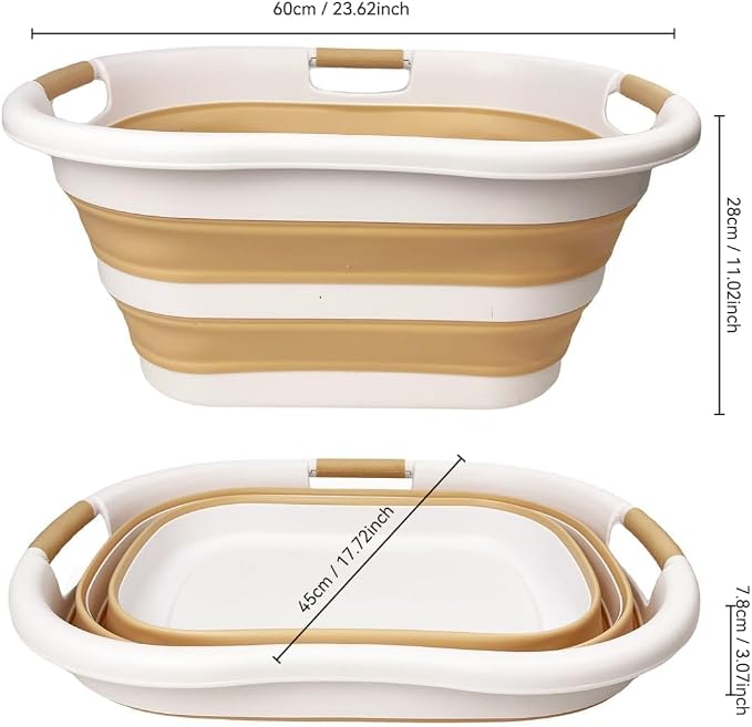 SAMMART 40L Plastic Foldable Laundry Basket/Tub - Image 9