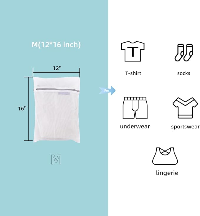 GOGOODA Mesh Laundry Bags for Delicates Durable Protective Wash Bags - Image 4