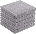 Homaxy 100% Cotton Terry Kitchen Towels, 5 Pack, Light Grey by Homaxy