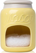 Comfify Yellow Mason Jar Ceramic Sponge Holder – Farmhouse Sink Caddy by Comfify