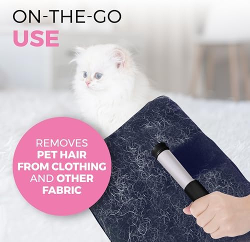 Portable Lint Roller with 100 Sticky Sheets, Mini Pet Hair Remover, Lint Roller - Image 5