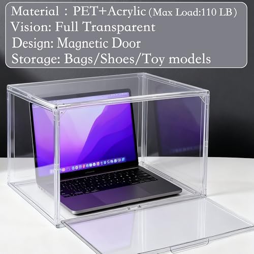 XXX-Large Cowboy Boot Organizer, Acrylic Shoe Display Case 17.3''x13''x13'' - Image 5