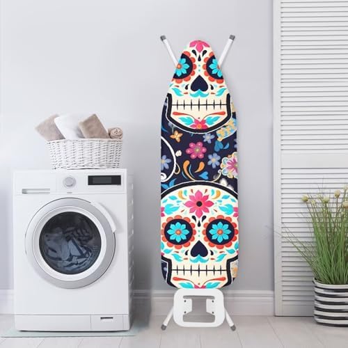 Tribe Floral Skull Ironing Board Cover 15x54 Inch Standard Mexican Skeleton - Image 4