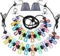 2 Pcs Camping Clothesline Portable 12 Clothespins, Camping Accessories Travel by OTraki