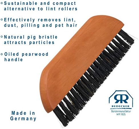Redecker Natural Pig Bristle Pocket Clothes Brush - Image 5