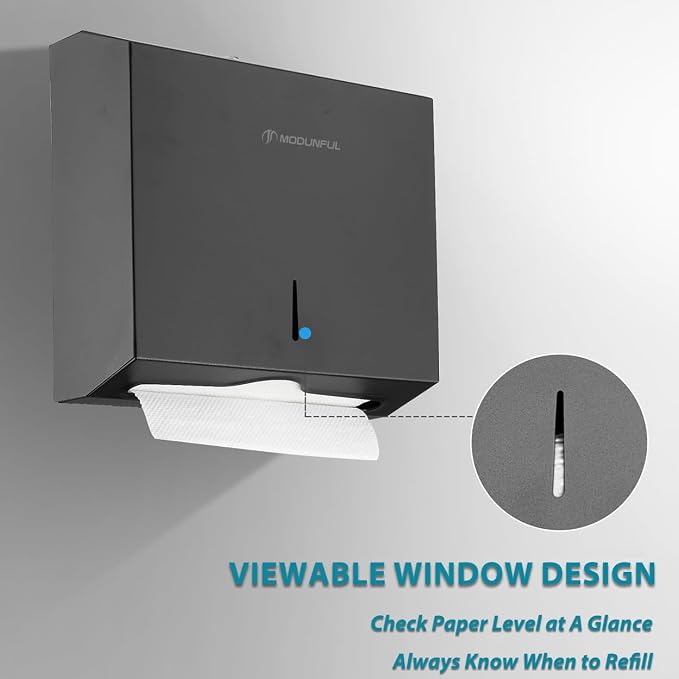 Commercial Paper Towel Dispenser Wall Mount, Large Capacity Stainless Steel - Image 2