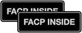 Signs ByLITA Standard FACP Inside Sign | Fire Safety Signage (Black/Silver) - Large 2 Pack