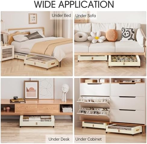 Yecaye 4 Pack Under Bed Storage - Image 6