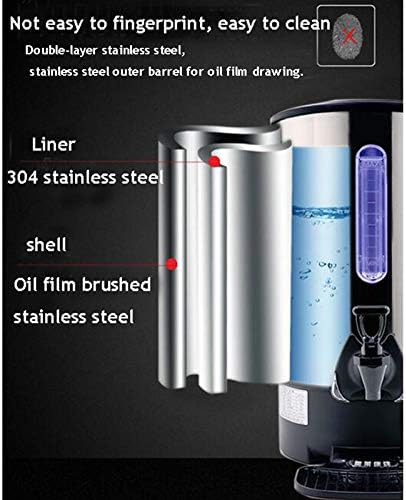 INTBUYING Stainless Steel Large Capacity Commercial Office Kitchen Hot Water Dispense Boiler Instant Boiling Machine Heater Electric Kettle Temperature Control for Coffee Tea with Faucet Tap-21.7L