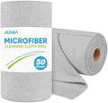 AIDEA Microfiber Cleaning Cloth Roll-50PK, Paper Towels Reusable 11.5×11.5" by AIDEAHOME