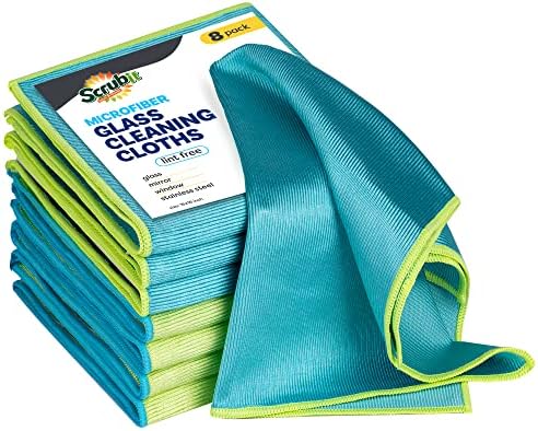 SCRUBIT Microfiber Cloths for Glass – Lint Free Window Cleaning Cloth for by SCRUBIT