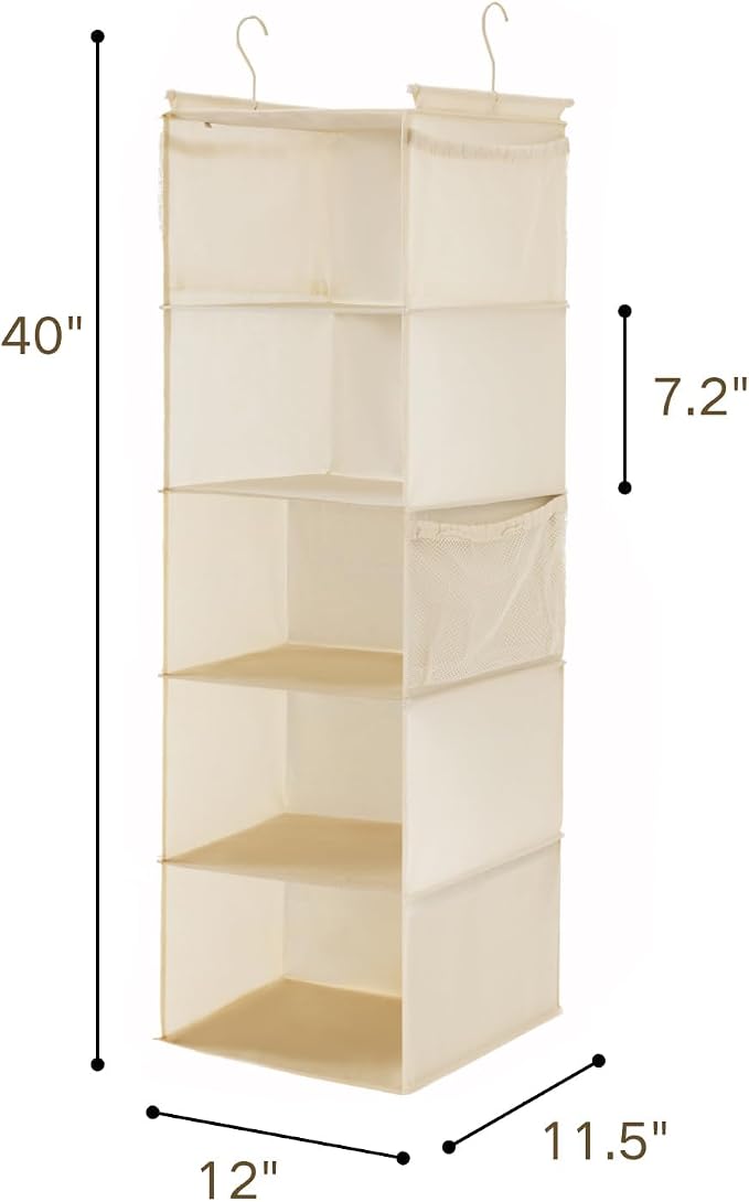 MAX Houser 5 Tier Hanging Closet Organizer - Image 3