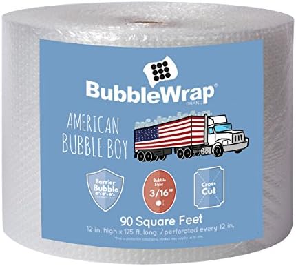 Bubble Wrap 90', Small 3/16 Cushioning, 90 ft by AmericanBubbleBoy