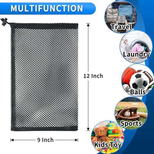 10 Pcs Mesh Drawstring Bag 9" x 12" - Image 5