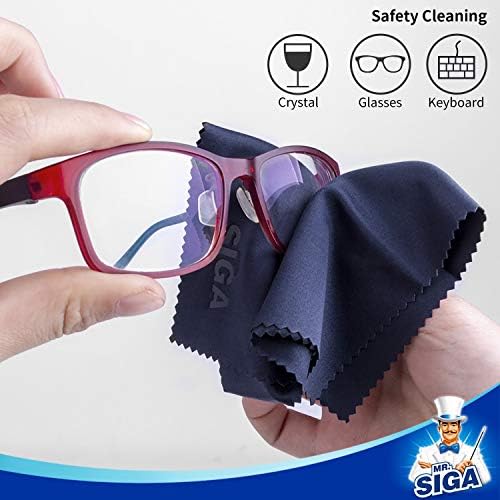 MR.SIGA Microfiber Glasses Cleaning Cloth, Spectacle Cleaner Cloth, 6 Pack - Image 4