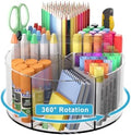 Rotating Markers Organizer for Kids, Acrylic Lazy Susan Organizers for Desks by Wawocs