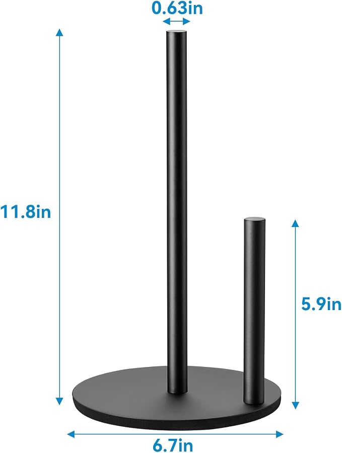 Paper Towel Holder Countertop, Weighted Base Stainless Steel - Image 3