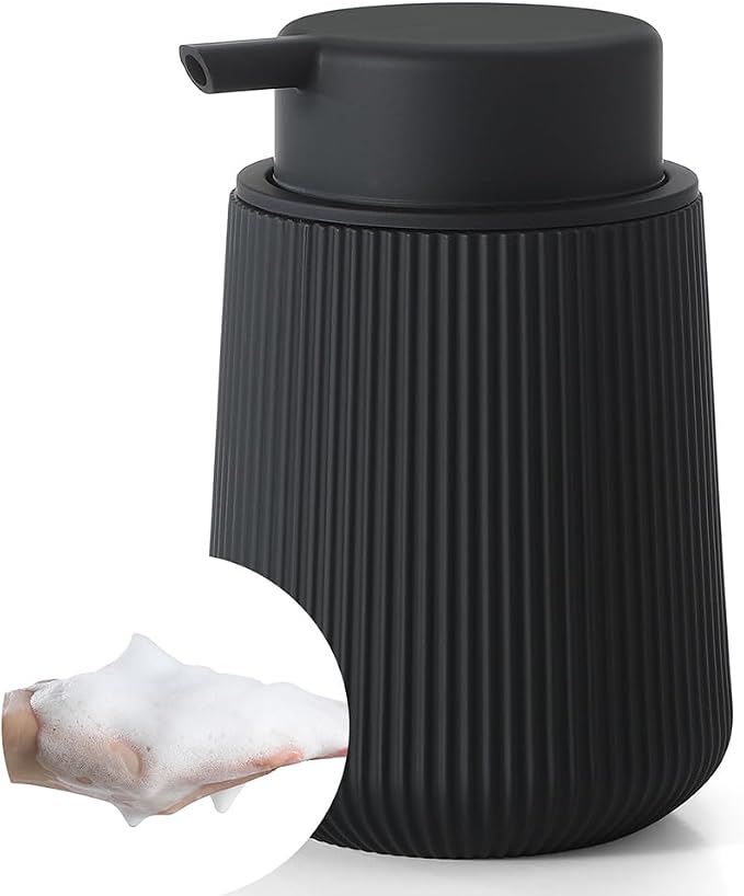 YAUKPH Striped Foaming Hand Soap Dispenser Black | by KellyHome