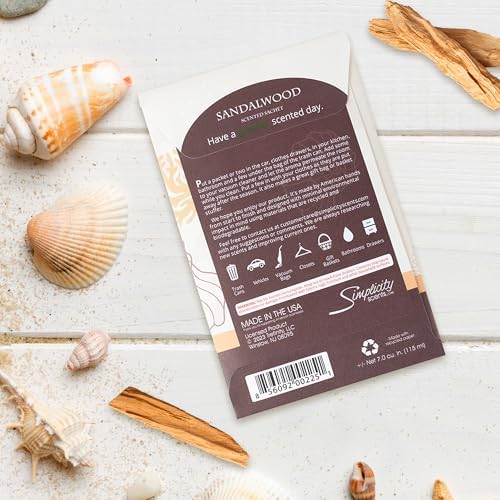 Sandalwood Scented Sachets Pack of 3, Everyday - Image 6