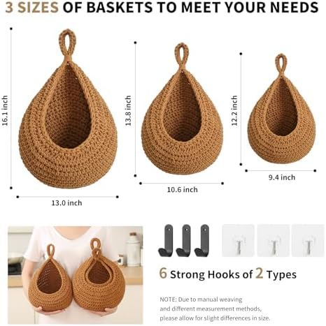 Boho Wall Hanging Fruit Baskets - Image 4