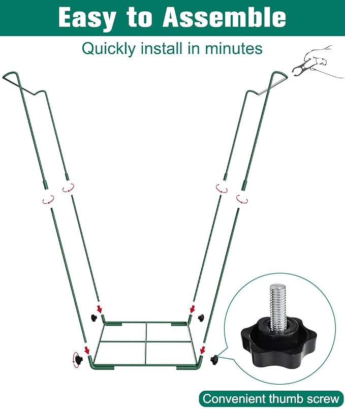 Outdoor Garden Trash Bag Holder Stand, Lawn Leaf Bag Holder - Image 6