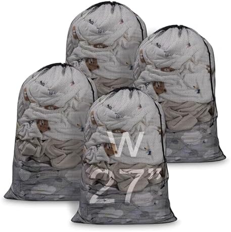 Meowoo 4Pcs Large Mesh Laundry Bag by MeowooOfficial