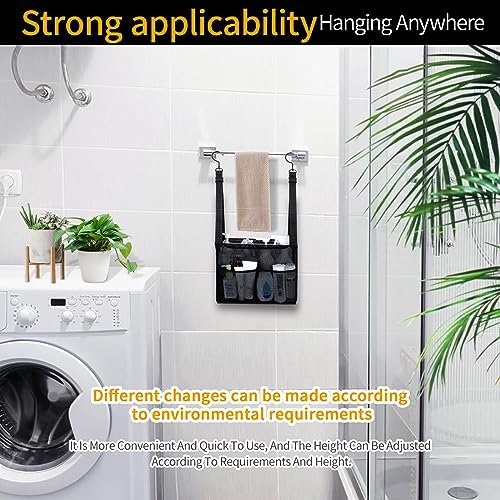 4 Storage Pockets Adjustable Hanging Mesh Bathroom Bag, Shower Caddy College - Image 6