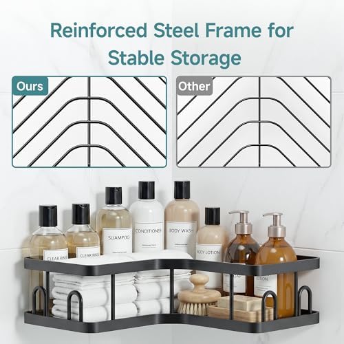 Veken Large Capacity Corner Shower Caddy 6-Pack, Advanced Rustproof Design - Image 5