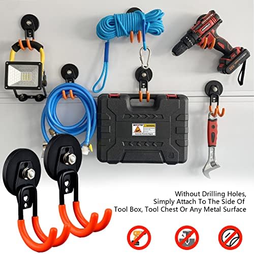 MUTUACTOR Magnetic Hooks Heavy Duty, Strong Anti-Slip Rubber Coated Magnet - Image 4