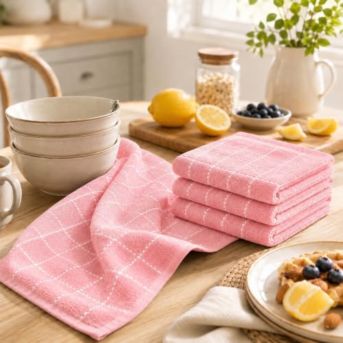 Kitinjoy 100% Cotton Terry Kitchen Towels, 13”x 28” - Image 3