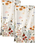 Miss Adola Flour Sack Kitchen Towels Set of 2, Retro Flower by MissAdola