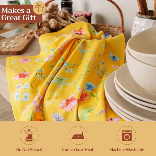 Maison d' Hermine Kitchen Towels Set of 3 Reusable 100% Cotton 27.50" x 20" - Image 5