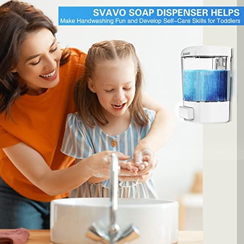 SVAVO Wall Mounted Soap Dispenser Kitchen Bathroom Manual Soap Dispenser - Image 5