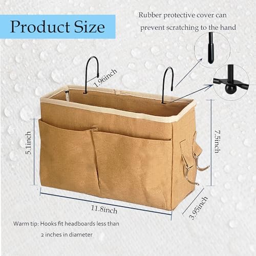 Bedside Caddy Bedside Hanging Storage Basket Multi-Function Organizer Caddy - Image 2