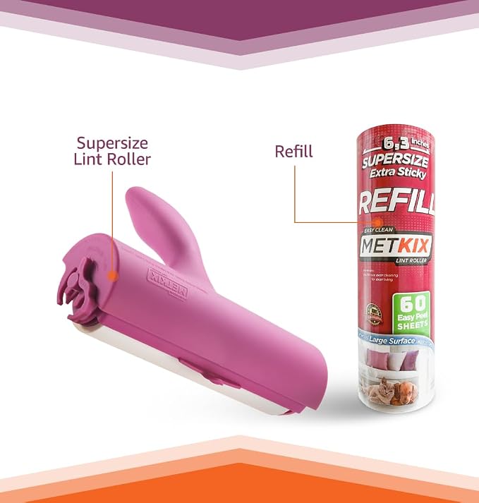 Refill for Metkix Supersize 6.3 inches Lint Roller 5 Packs Total 300 Sheets - Image 6