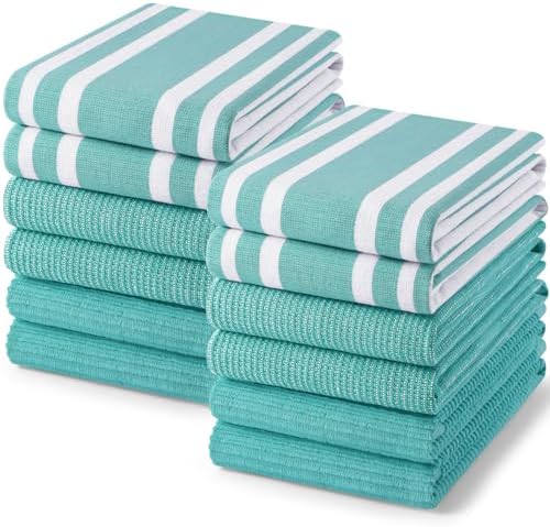 Homaxy Cotton 380 GSM Premium Kitchen Towels, 12 Pack by Homaxy