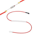 MECCANIXITY Universal Rice Cooker Temperature Fuse, 185°C 10A 250V Metal Thermal Fuse with Terminal and Ring Terminal Fiberglass Sleeving for Electric Pressure Cooker Repair Part