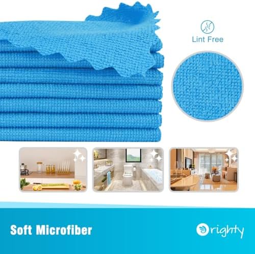 Orighty Microfiber Cleaning Cloth Bulk, 50 Pack Shop Towels 12x12 in - Image 2