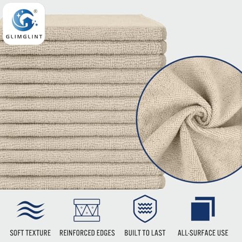 GLIMGLINT Microfiber Cleaning Cloth, 12 Pack Towels - Image 3