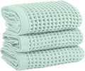 PÜSKÜL Natural 100% Turkish Cotton Waffle Hand and Kitchen Towels Set of 3 by P%C3%BCsk%C3%BClTextile
