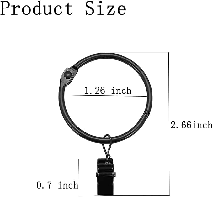 40 Pack Openable Curtain Rings - Image 2