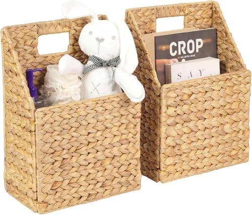 Wicker Hanging Storage Basket, Water Hyacinth Baskets, Wall Decor Hyacinth by SIEUSALEVN