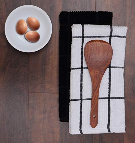 AMOUR INFINI Kitchen Towels Pack of 4, Terry Cotton Dish Towels, Ultra Absorbent - Image 5