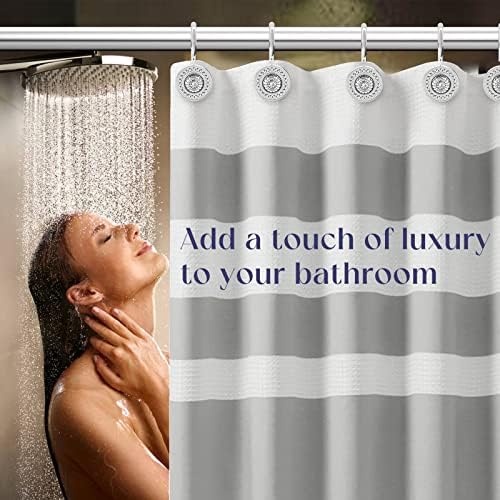Silver Shower Curtain Hooks, Rust Proof Shower Curtain Rings - Image 2